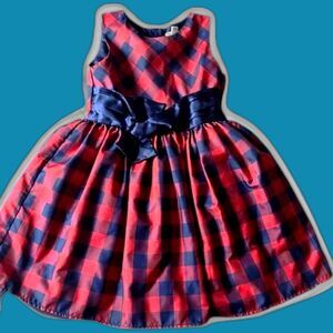 Cat & Jack Holiday Taffeta red blue plaid formal dress tulle crinoline XL 16-18